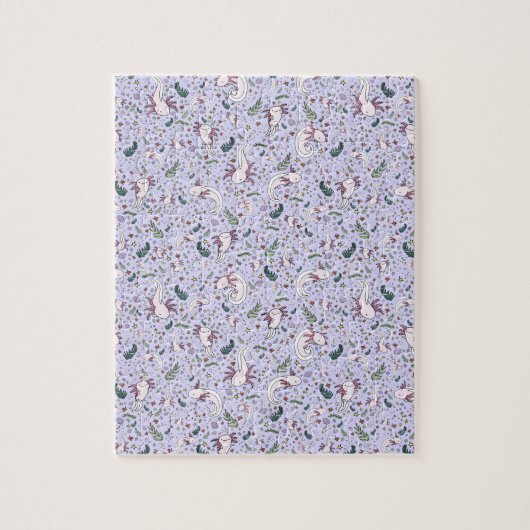 Axolotls in Paars Legpuzzel (Verticaal)