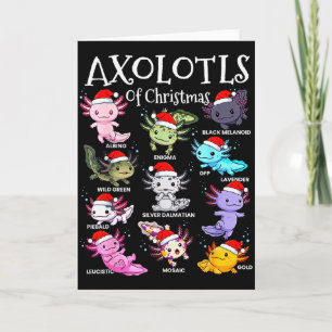 Axolotls Kerstman Hoed Kerstmis Pyjama Schattig Di Kaart
