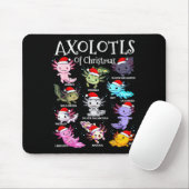 Axolotls Kerstman Hoed Kerstmis Pyjama Schattig Di Muismat (Met muis)