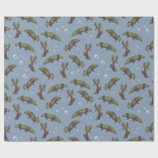 Axolotls! (lichte versie) cadeaupapier (Vlak)