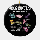 Axolotls of the World Schattigee Kawaii Axolotl lo Keramisch Ornament (Achterkant)