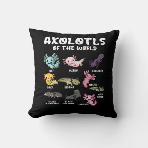Axolotls of the World Schattigee Kawaii Axolotl lo Kussen
