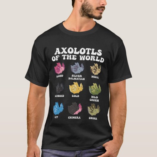 Axolotls of the world Sweet Animals Kawaii Axolotl T-shirt (Voorkant)