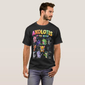 Axolotls Van De Wereld Cute Kawaii T-shirt (Voorkant volledig)