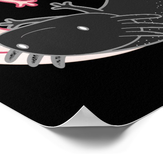 Axolotls Yin Yang Kawaii Poster (Hoek)