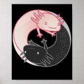 Axolotls Yin Yang Kawaii Poster (Voorkant)