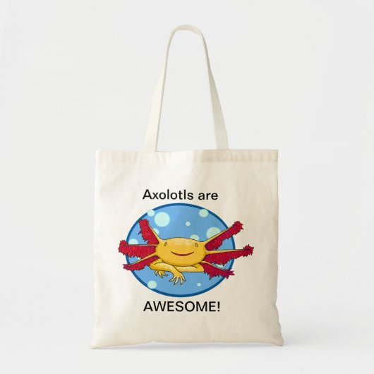 Axolotls zijn Geweldige! Bubbles bag (Golden Albin Tote Bag (Voorkant)
