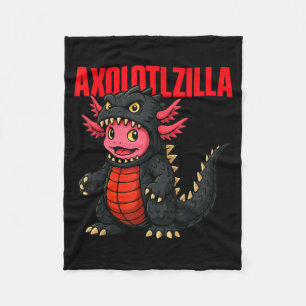 Axolotlzilla cute axolotl halloween kostuum jongen fleece deken