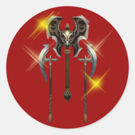 Axt Streitaxt battle ax axe Ronde Sticker