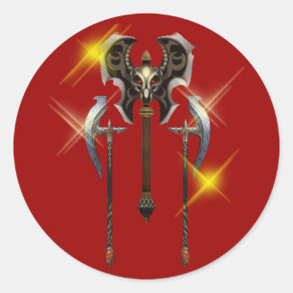 Axt Streitaxt battle ax axe Ronde Sticker