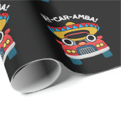 Ay-Car-Amba Funny Mexican Car Pun Dark BG Cadeaupapier (Rol Hoek)