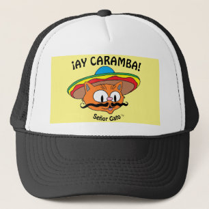 AY CARAMBA! Senor Gato Mexican Cartoon Cat Trucker Pet