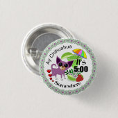 Ay Chihuahua Pin Ronde Button 3,2 Cm (Voorkant /achterkant)