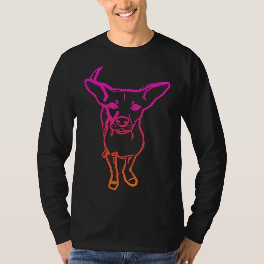 Ay Chihuahua Pink Ombre Palette T-shirt (Voorkant)
