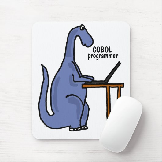 AY-COBOL Programmer Dinosaur Mousepad Muismat (Met muis)