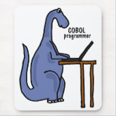 AY-COBOL Programmer Dinosaur Mousepad Muismat (Voorkant)