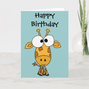 AY-Funny Giraffe Cartoon Kaart