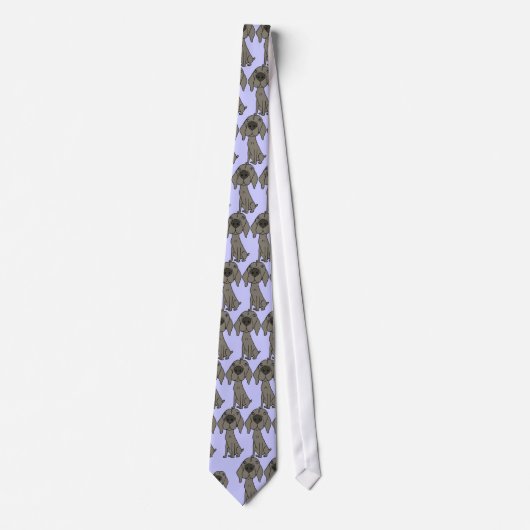 AY- Weimaraner Cartoon Necktie Stropdas (Voorkant)