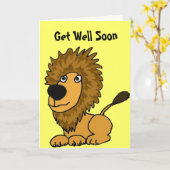 AY wordt de Cartoon van de Leeuw goed Kaart (Gele Bloem)