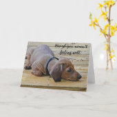 AY wordt de Grappige Dachsund Hond van het Puppy Kaart (Gele Bloem)