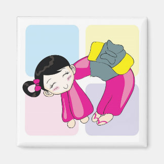 Aya-chan O-vorm vierkante magneet