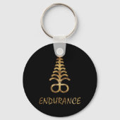 Aya Endurance Adinkra Symbool Ghana West-Afrikaans Sleutelhanger (Voorkant)
