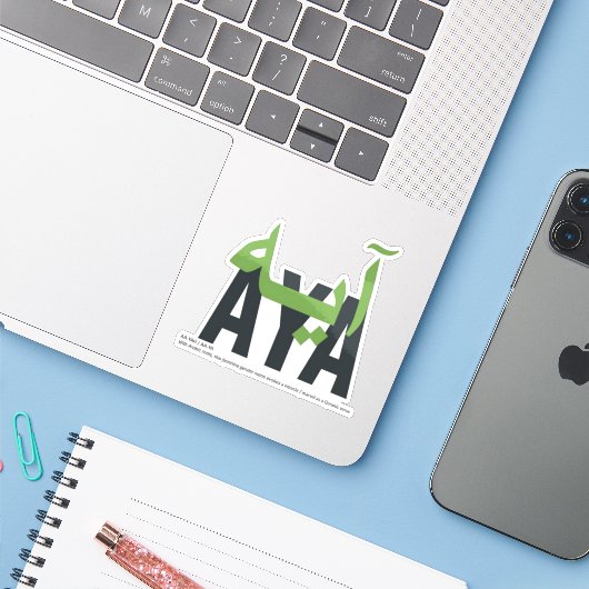 Aya Sticker (Laptop met iPhone)