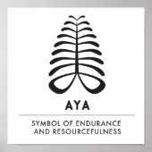 AYA | Symbool voor duurzaamheid en onafhankelijkhe Poster (Voorkant)