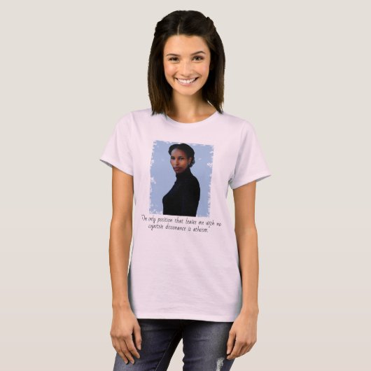 Ayaan Hirsi Ali Atheism Quote (Vrouwen) T-shirt (Voorkant volledig)