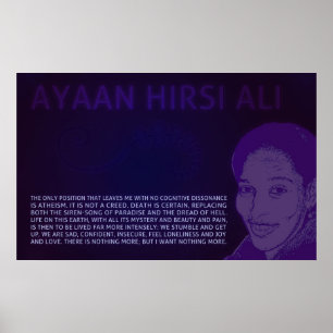 Ayaan Hirsi Ali   Geen cognitief Poster van de ver