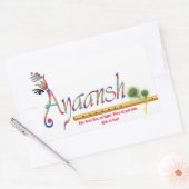 Ayaansh Rechthoekige Sticker (Envelop)