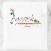 Ayaansh Rechthoekige Sticker (Tas)