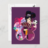 Ayaka in de stad Harajuku Briefkaart (Voorkant / Achterkant)