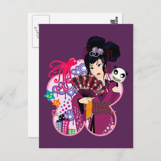 Ayaka in de stad Harajuku Briefkaart (Voorkant / Achterkant)