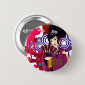 Ayaka in de stad Harajuku Ronde Button 5,7 Cm (Voorkant /achterkant)