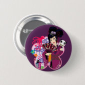 Ayaka in de stad Harajuku Ronde Button 5,7 Cm (Voorkant /achterkant)