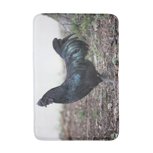 Ayam Cemani Cochmakreel Black Chicken Rooster Badmat (Voorkant Verticaal)