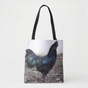 Ayam Cemani Cochmakreel Black Chicken Rooster Tote Bag