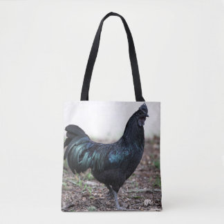 Ayam Cemani Cochmakreel Black Chicken Rooster Tote Bag