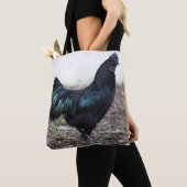 Ayam Cemani Cochmakreel Black Chicken Rooster Tote Bag (Dichtbij)