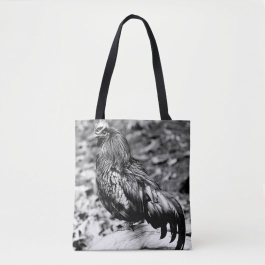 Ayam Cemani Mono Tote Bag (Voorkant)