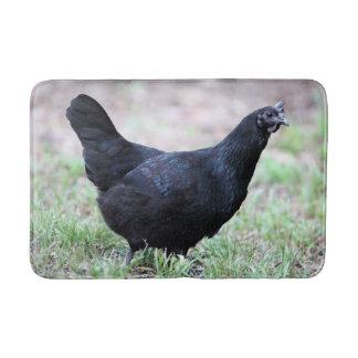Ayam Cemani Pullet Young Hen Symmetrical Badmat