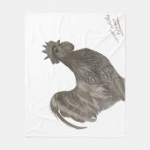 Ayam Cemani Rooster deken van Laurene Wells (Voorkant)