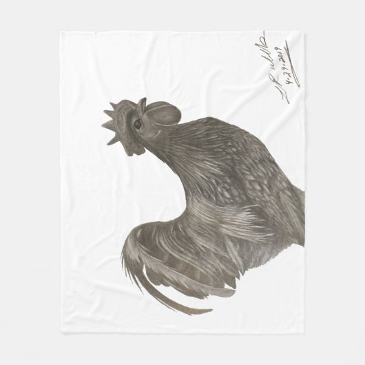 Ayam Cemani Rooster deken van Laurene Wells (Voorkant)