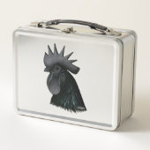 Ayam Cemani Rooster Head (Voorkant)