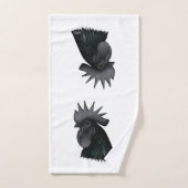 Ayam Cemani Rooster Head Bad Handdoek (Handdoek)