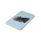 Ayam Cemani Rooster Head Badmat (Gekanteld)