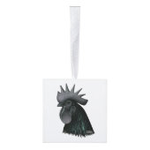 Ayam Cemani Rooster Head Decoratie (Rechts)