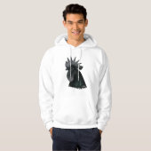 Ayam Cemani Rooster Head Hoodie (Voorkant volledig)