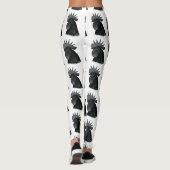 Ayam Cemani Rooster Head Leggings (Achterkant)